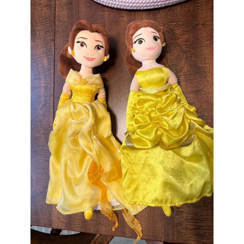 Disney Belle Plush Doll Lot 2 TY Sparkle Disney Store Beauty and the Beast